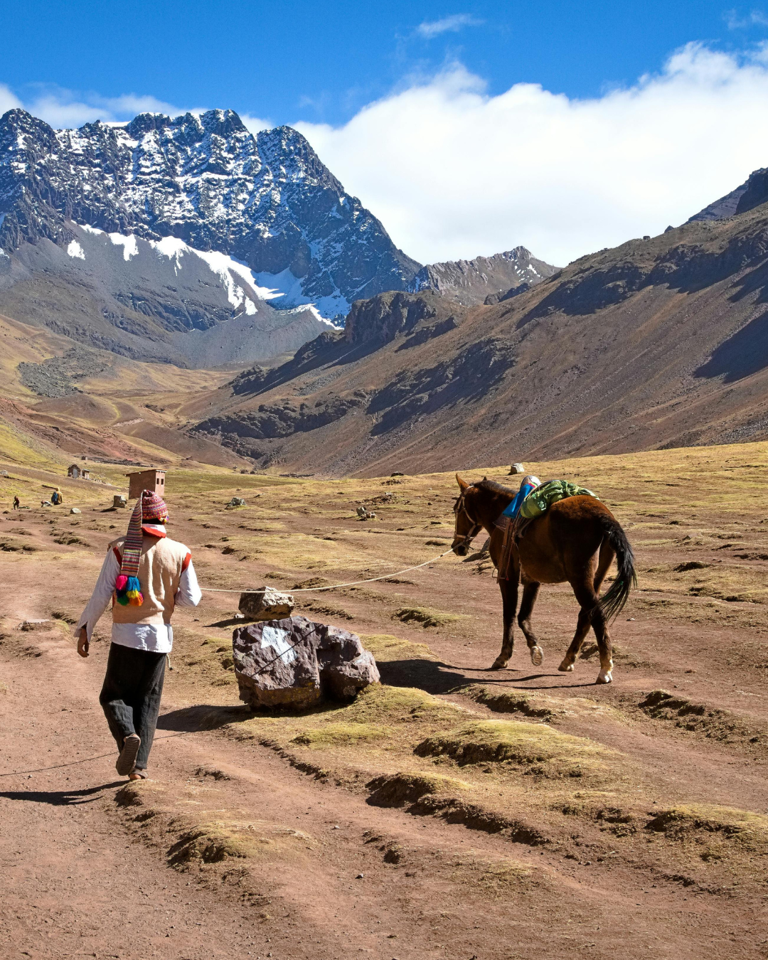 Sherpa guide leading a trek